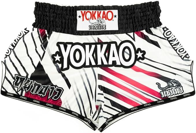 YOKKAO Muay Thai Boxing Shorts for Men & Women Power White