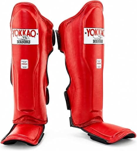 YOKKAO Matrix Muay Thai Kickboxing MMA Shin Guards Matrix Red
