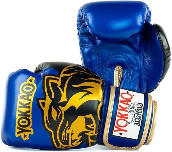 YOKKAO Design Breathable Muay Thai Boxing Glove Electric Blue