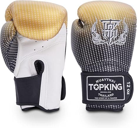Top King Super Star Breathable Leather Gloves Golden